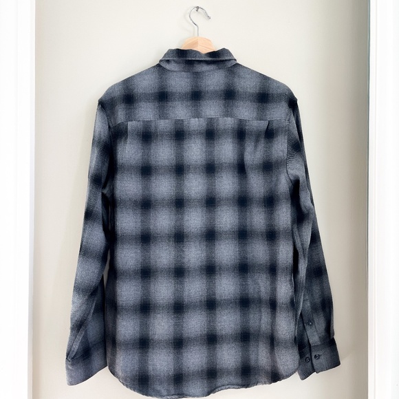 7 Diamonds Luxe Soft Gray/Black Plaid Flannel - Picture 2 of 4